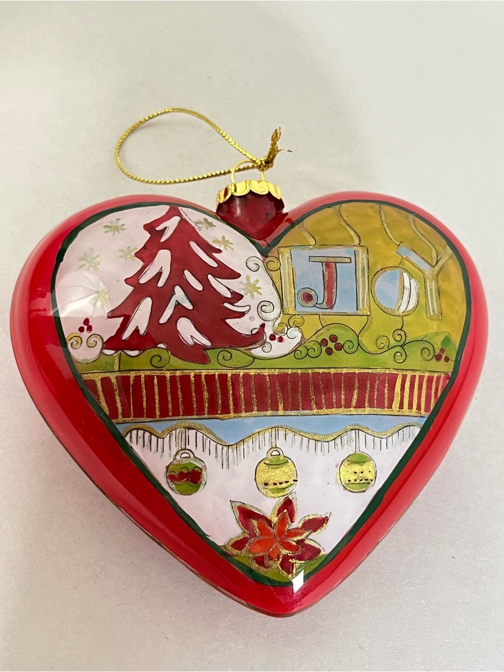 Pier 1 Li Bien Heart-Shaped Joy-Noel Christmas Ornament With Box - 2008 - Picture 6 of 12
